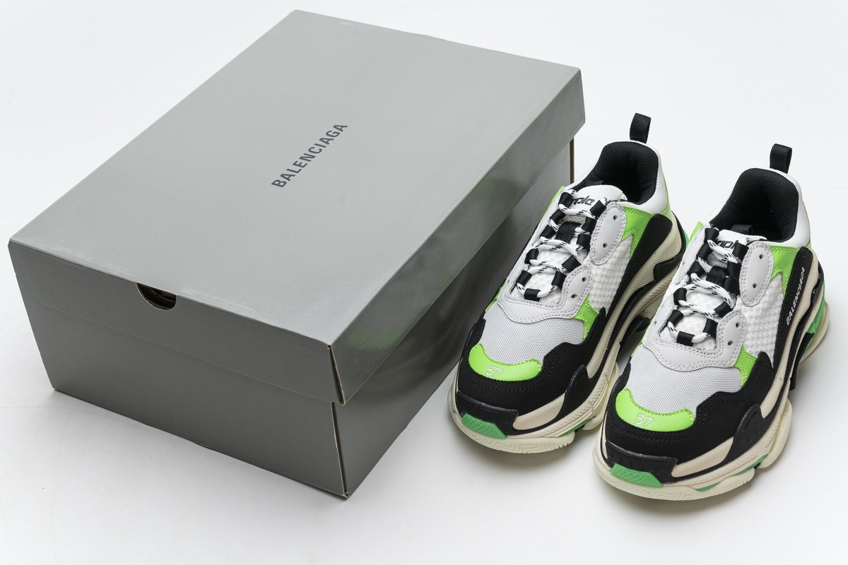 Balenciaga Triple S White Green 483513 W06E1 1008