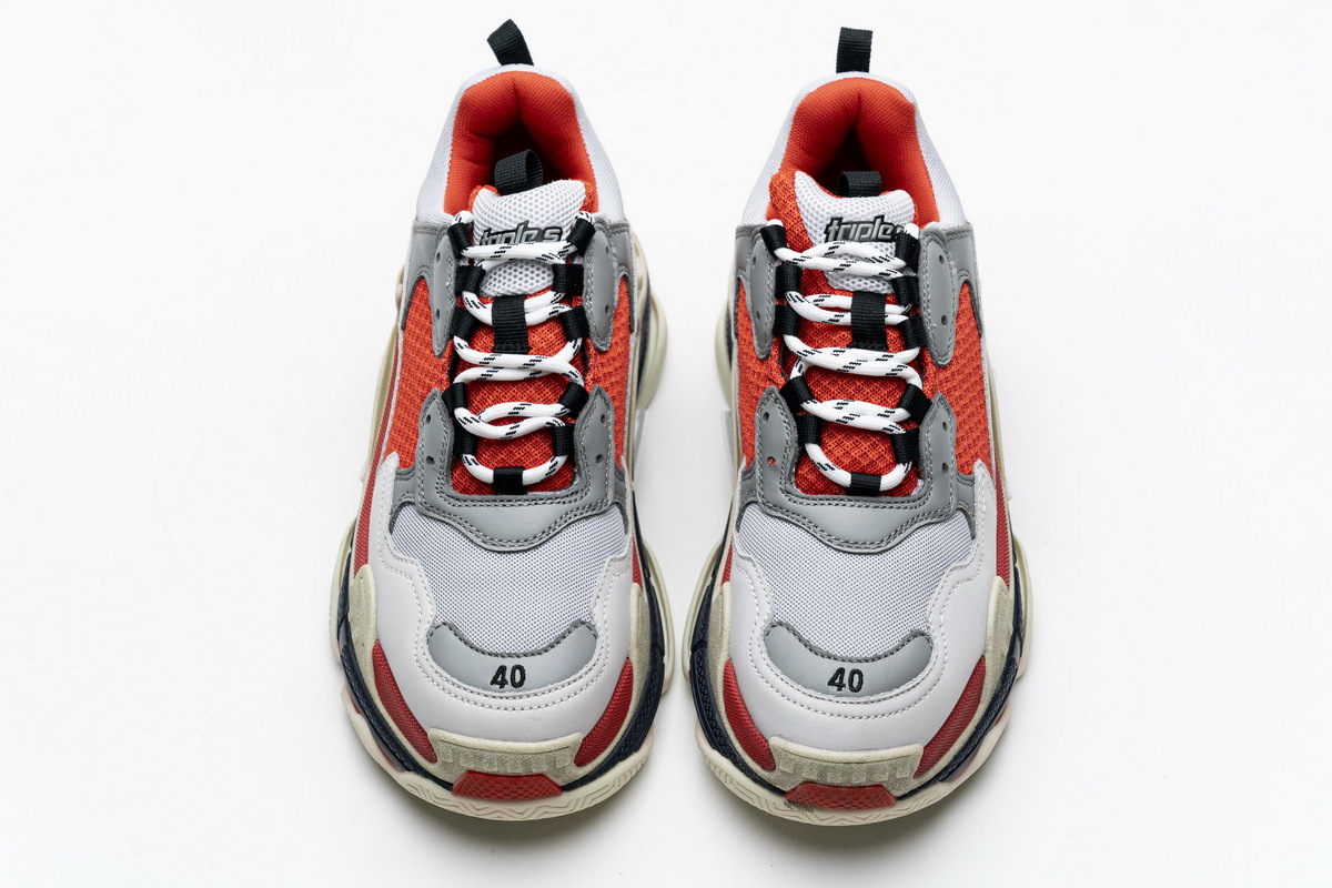 Balenciaga Triple S Red White Dark Grey 541624 W06E2 1863