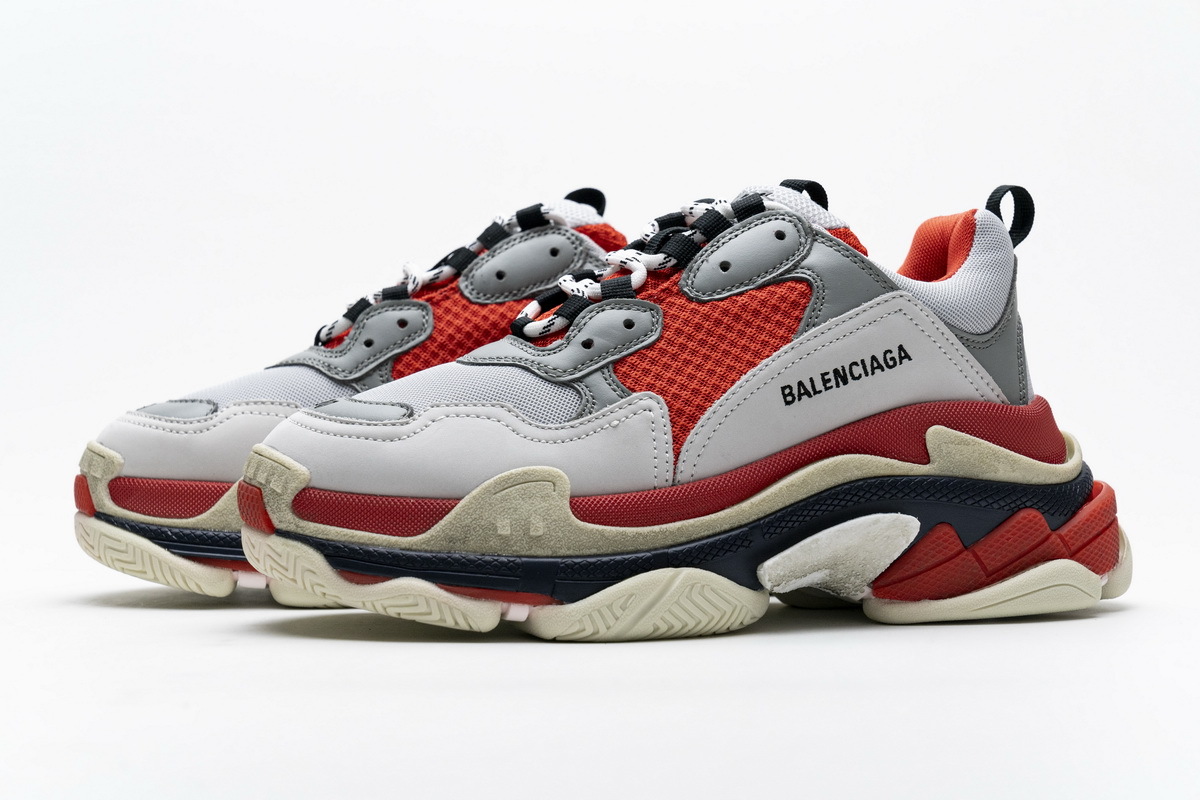 Balenciaga Triple S Red White Dark Grey 541624 W06E2 1863