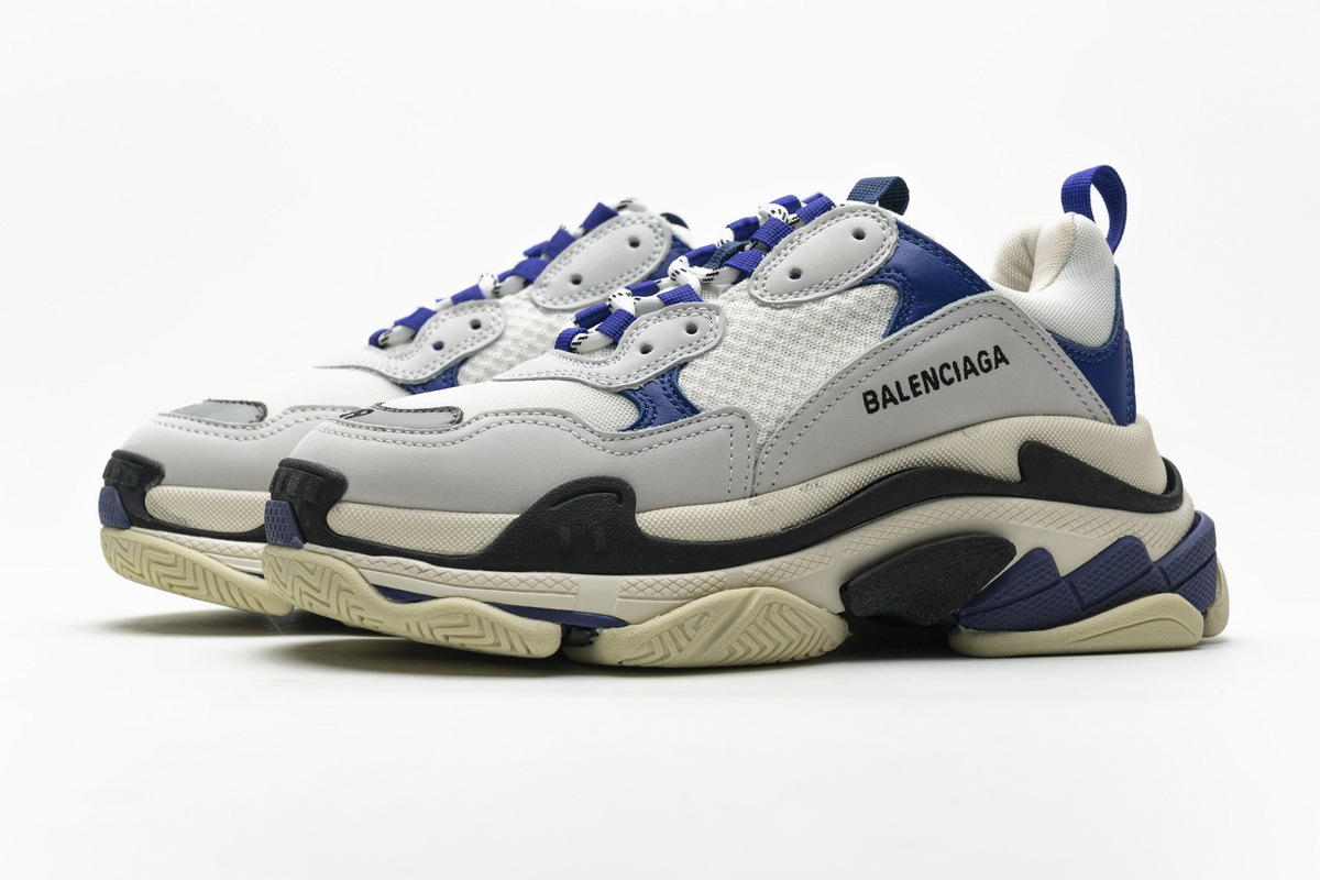 Balenciaga Triple S Black Blue Violet  490672 W09O5 1005