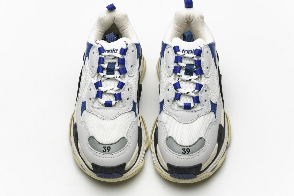 Balenciaga Triple S Black Blue Violet  490672 W09O5 1005