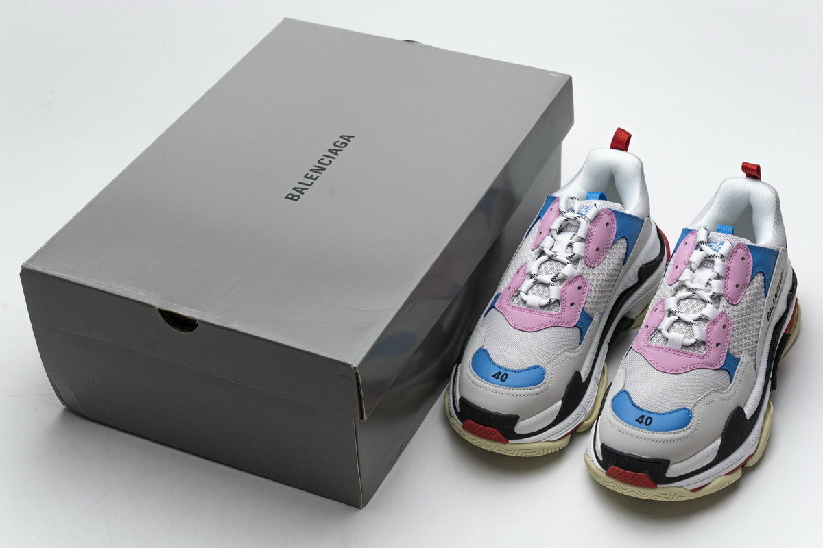 Balenciaga Triple S Pink Bright Blue 541624 W06E2 1150