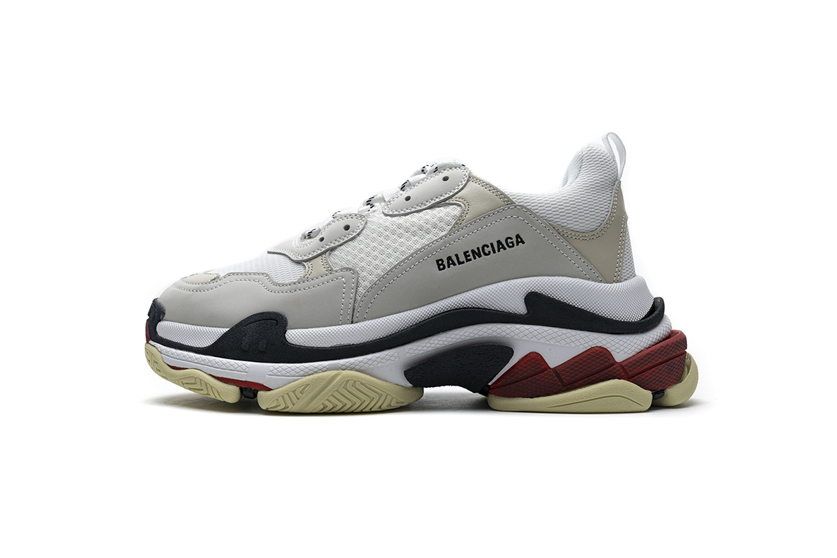 Balenciaga Triple S White Dark Grey Red  541624 W06E2 1790