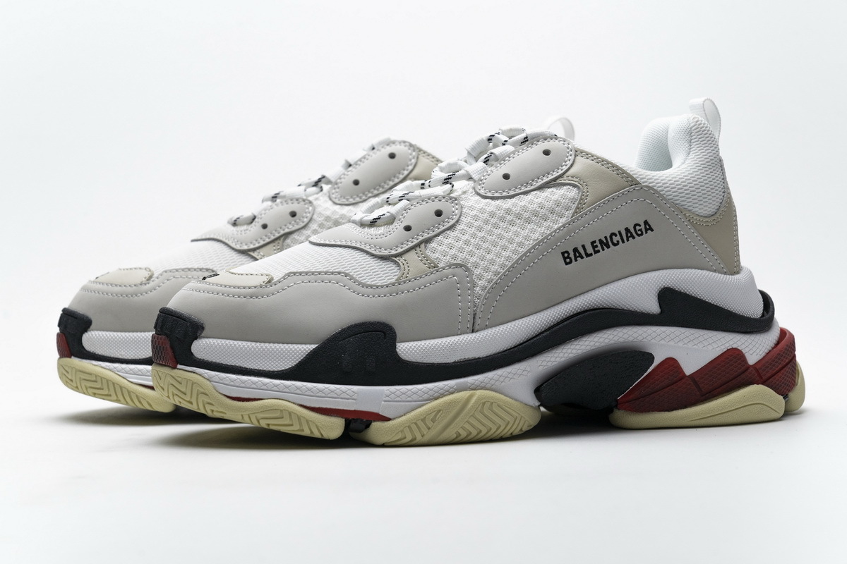 Balenciaga Triple S White Dark Grey Red  541624 W06E2 1790