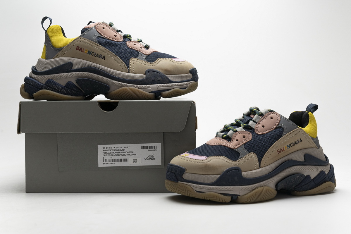 Balenciaga Triple S Grey Yellow 490672 W09O5 1027