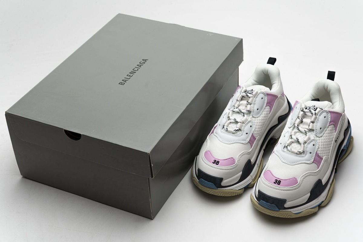 Balenciaga Triple S Blue Pink 541624 W06E2 7352