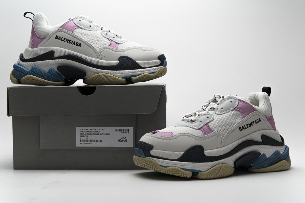 Balenciaga Triple S Blue Pink 541624 W06E2 7352
