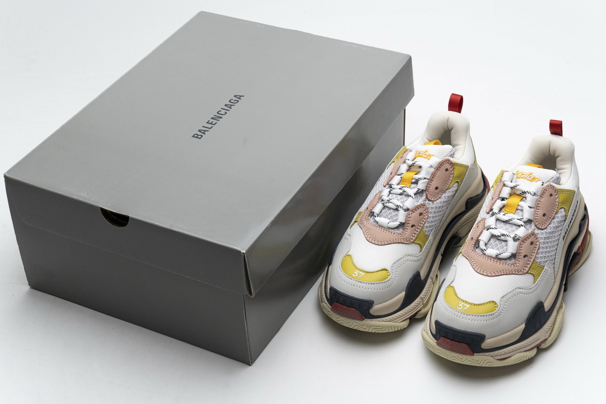 Balenciaga Triple S Black Yellow Pink 490672 W09O5 9035