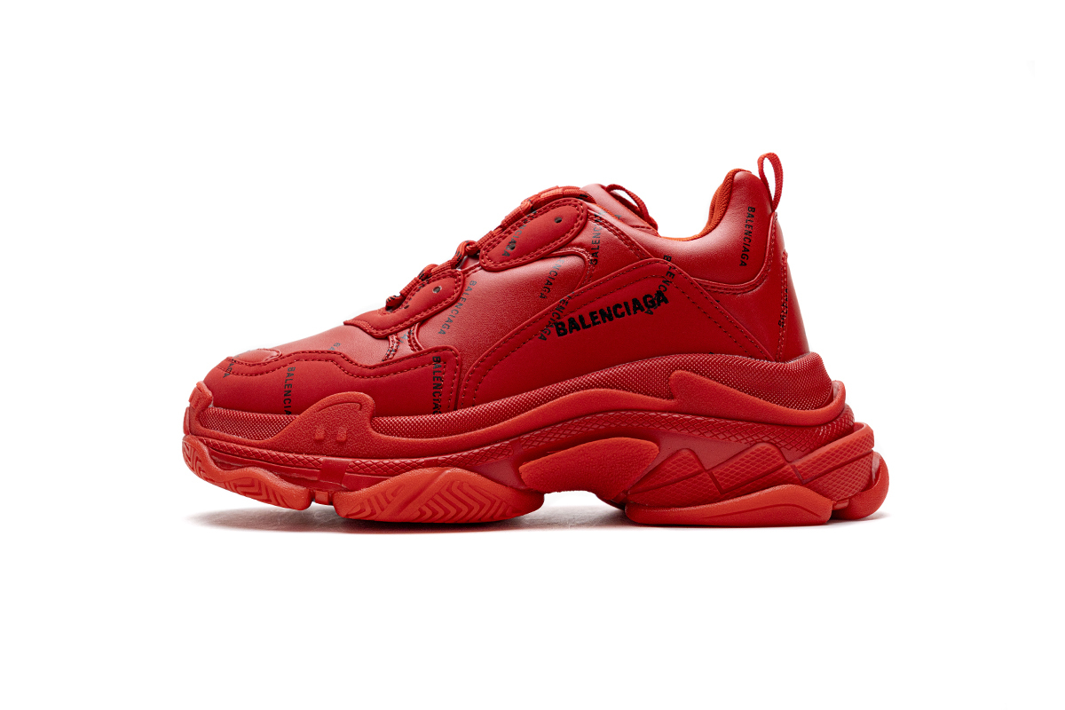 Balenciaga Triple S Letter Bright Red 524039 W2FA1 7632