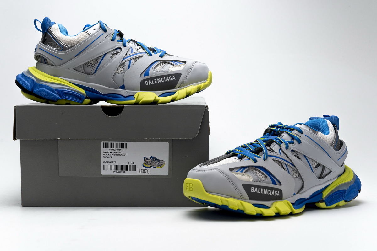Balenciaga Tess S.Grey Blue Yellow 542023 W1GB9 6509