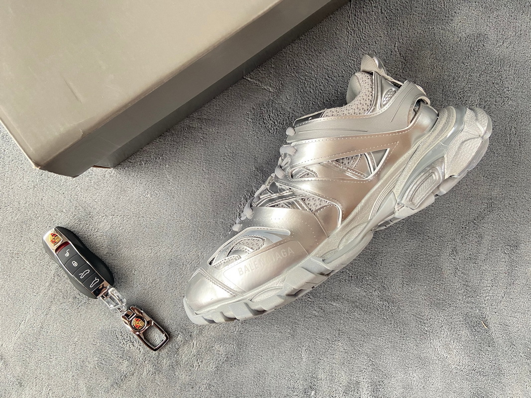 Balenciaga Track.2 Open Sneaker Bright Silver 542436 W2FS3 8100
