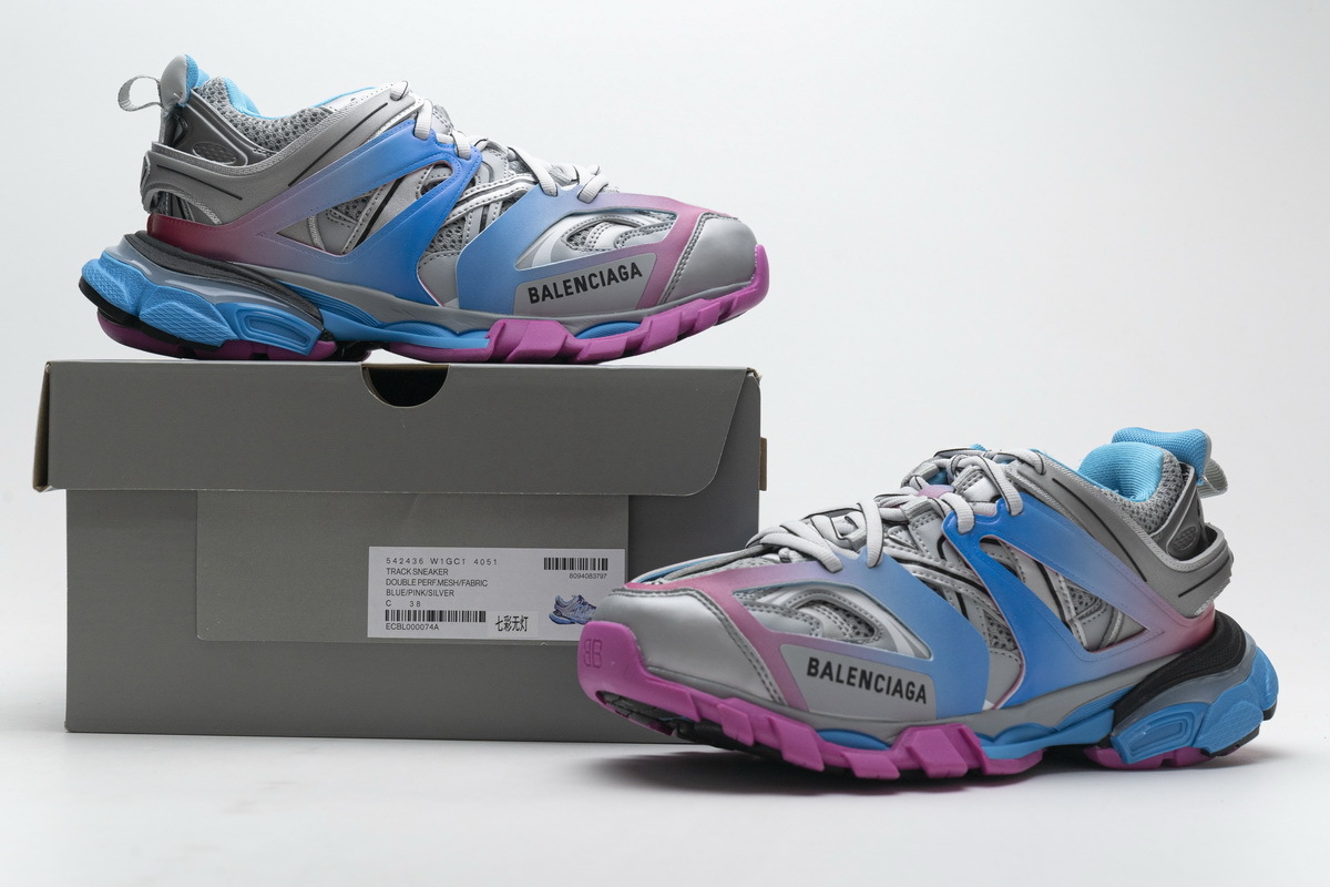 Balenciaga Tess S.Blue Pink Silver 542436 W1GC1 4051
