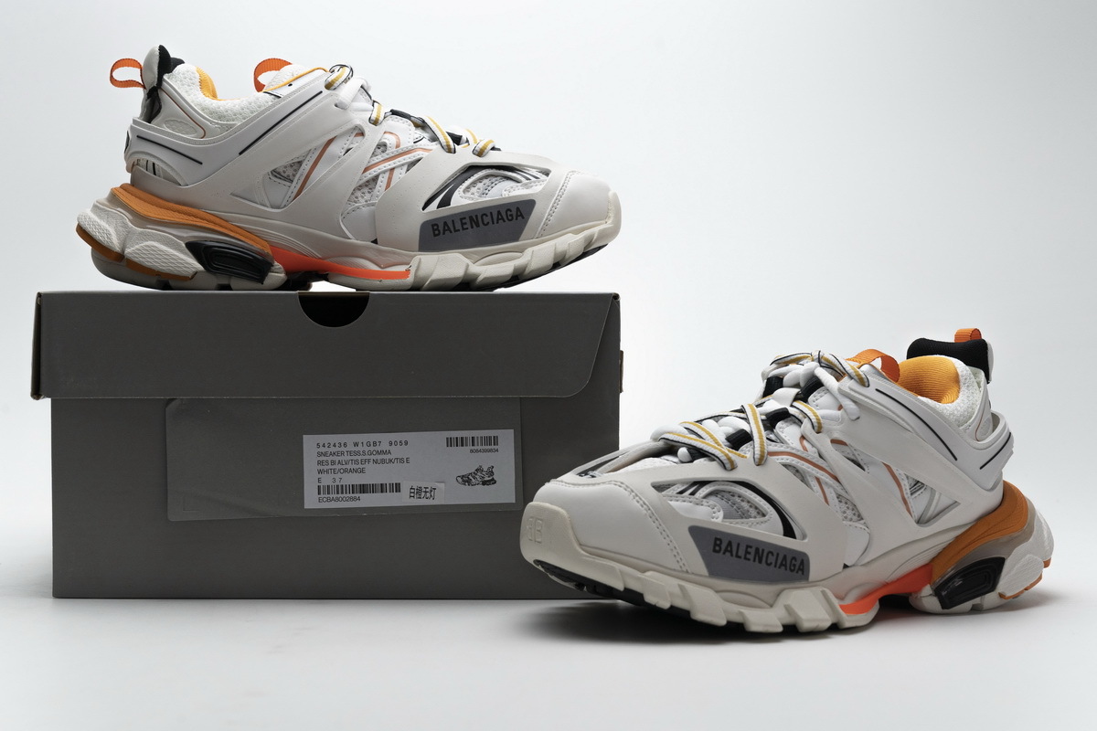 Balenciaga Tess S.White Orange 542436 W1GB7 9059