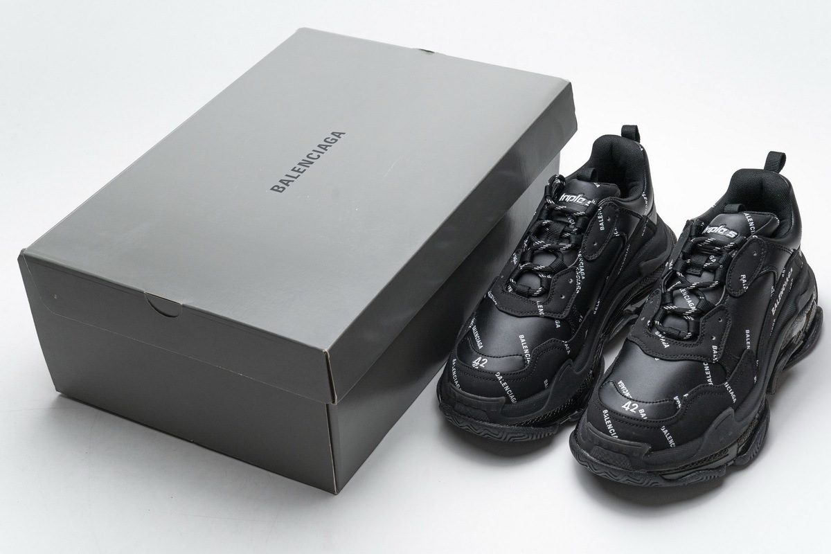 Balenciaga Triple S Letter Black 524039 W09E1 2021