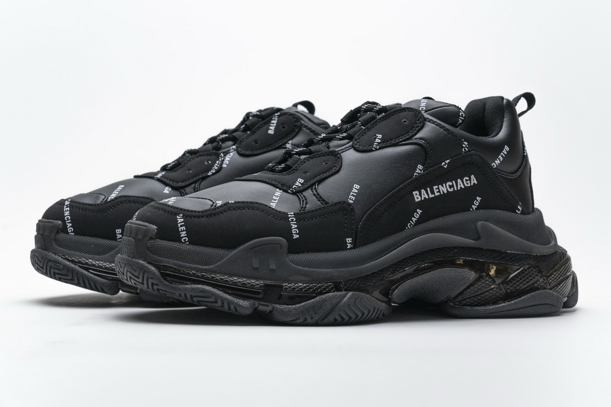 Balenciaga Triple S Letter Black 524039 W09E1 2021