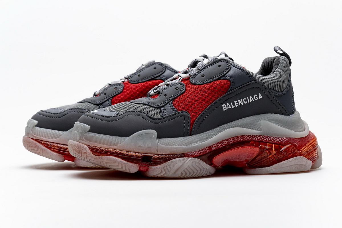 Balenciaga Triple S Grey Red  544351 W09O1 2262