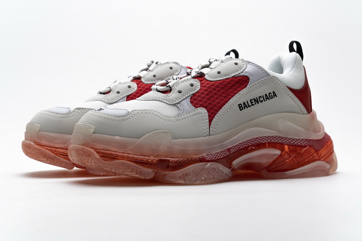 Balenciaga Triple S White Red 544351 W09E1 4552