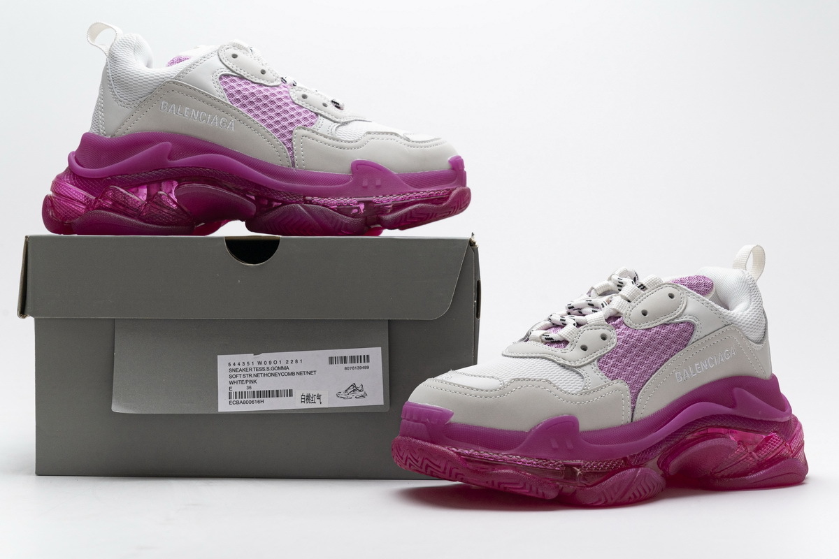 Balenciaga Triple S White Pink 544351 W09O1 2281