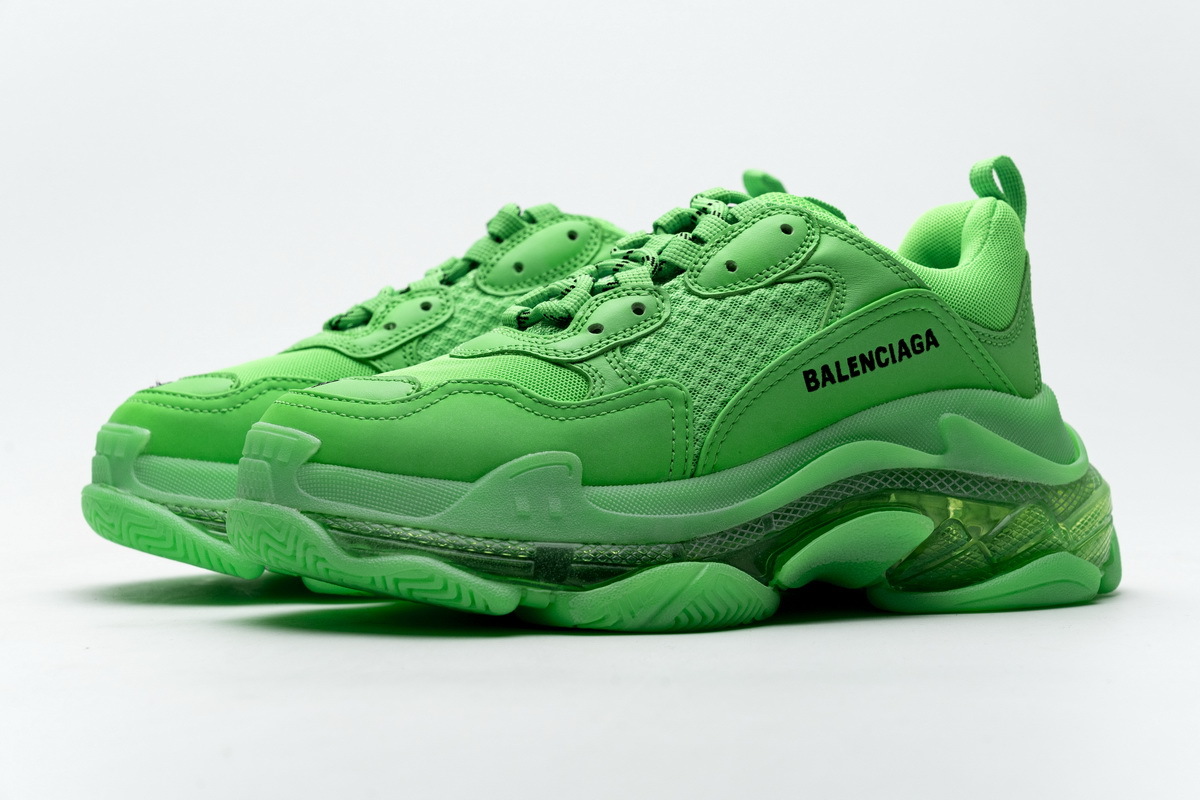 Balenciaga Triple S Fluo Green 544351 W09OL 3801