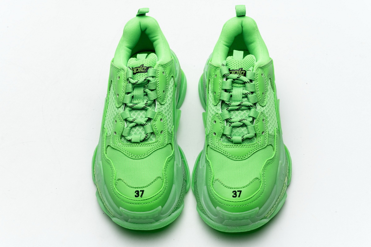 Balenciaga Triple S Fluo Green 544351 W09OL 3801