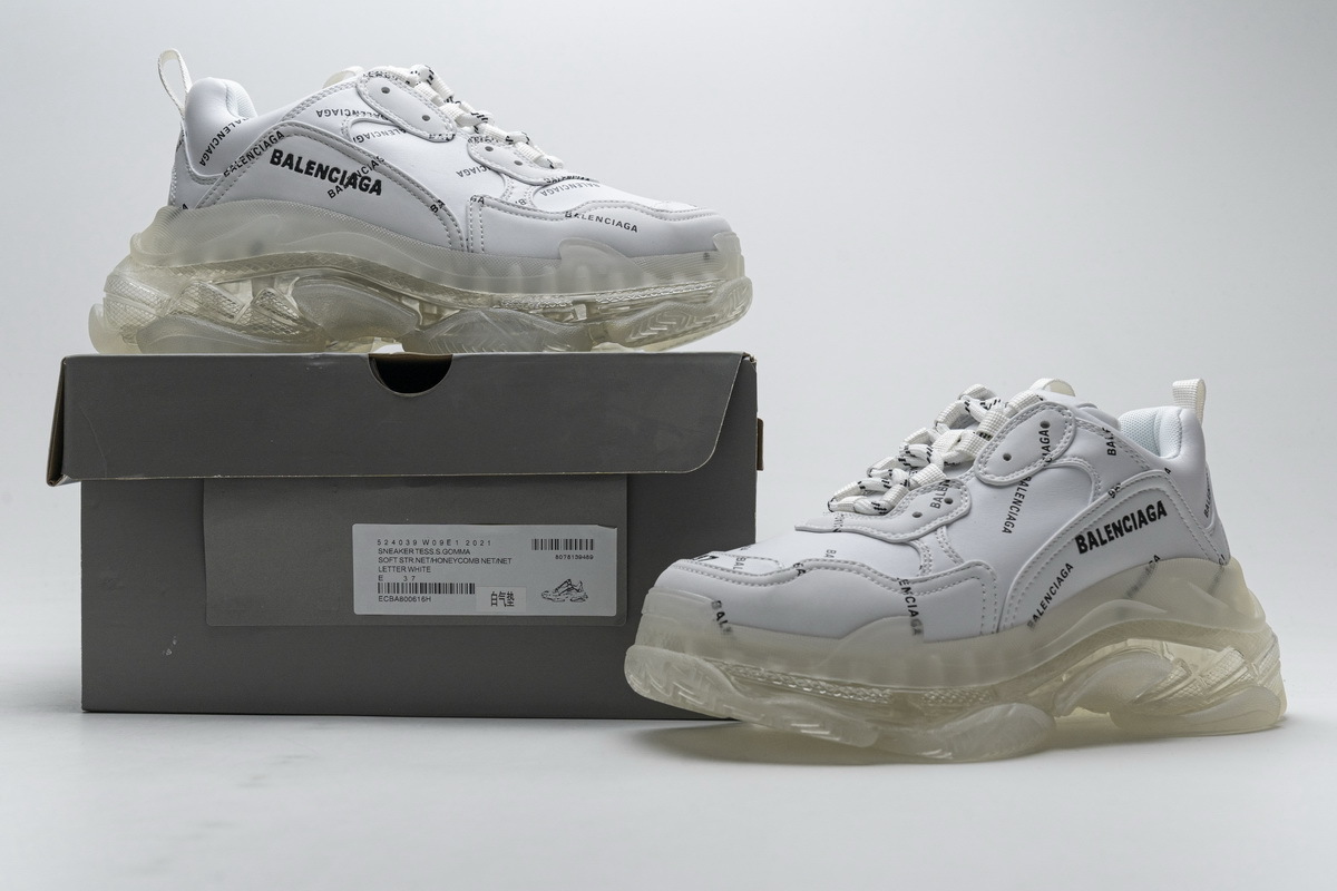 Balenciaga Triple S Letter White 524039 W09E1 2021