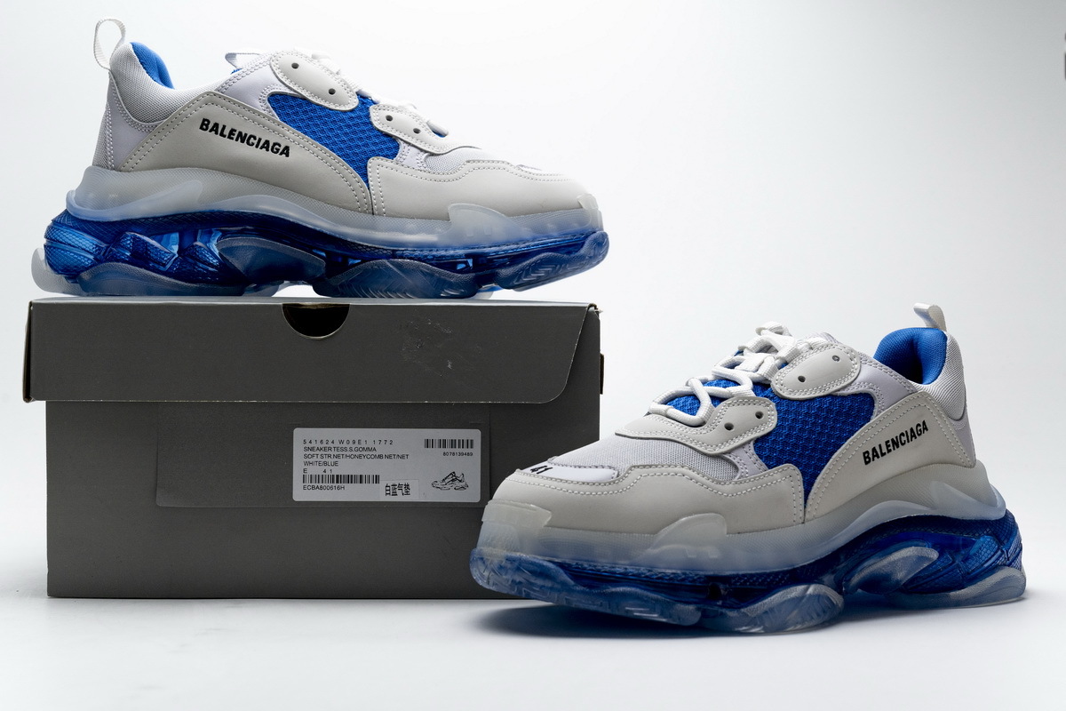 Balenciaga Triple S White Blue 541624 W09E1 1772