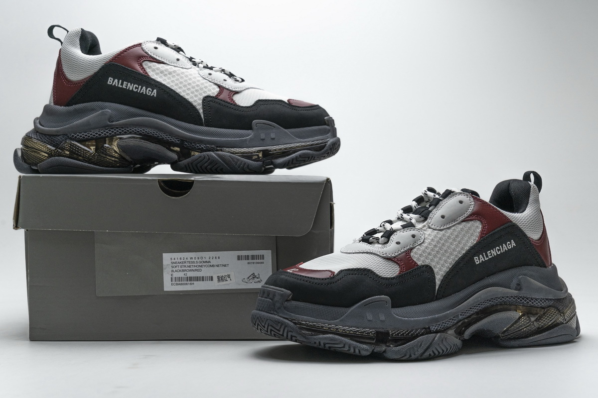 Balenciaga Triple S Black Brown Red 541624 W09O1 2268