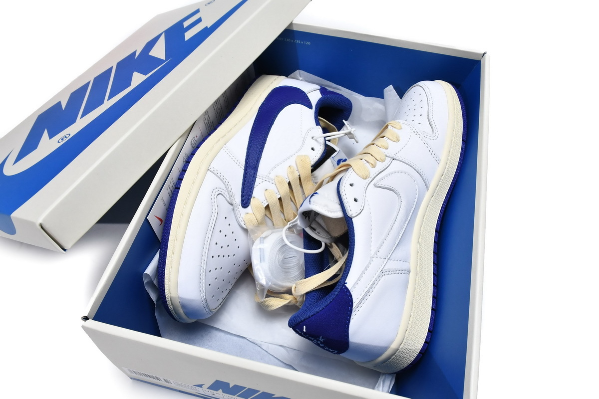 Travis Scott x Air Jordan 1 Low Blue Bottom Barb DM9868-218