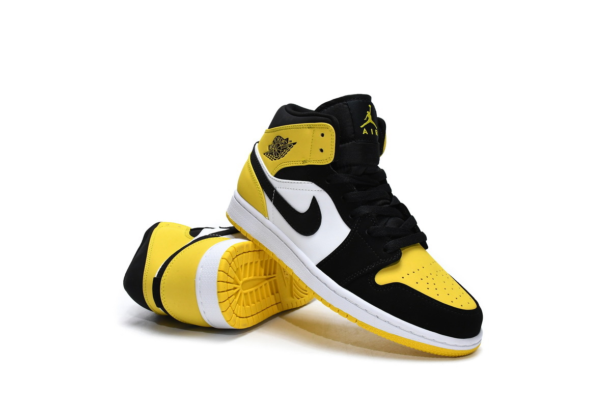 Jordan 1 Mid Yellow Toe Black 852542-071