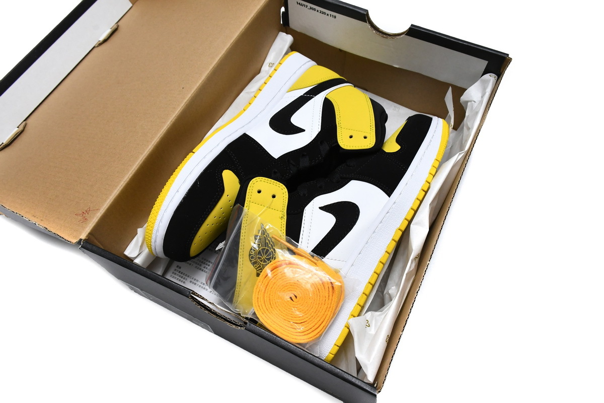 Jordan 1 Mid Yellow Toe Black 852542-071