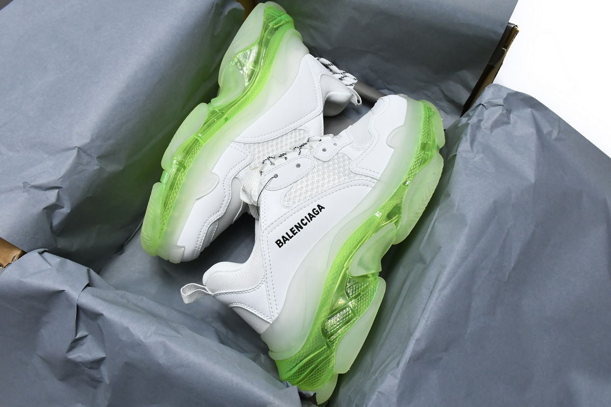 Balenciaga Triple S White Green 544351 W0901 9010
