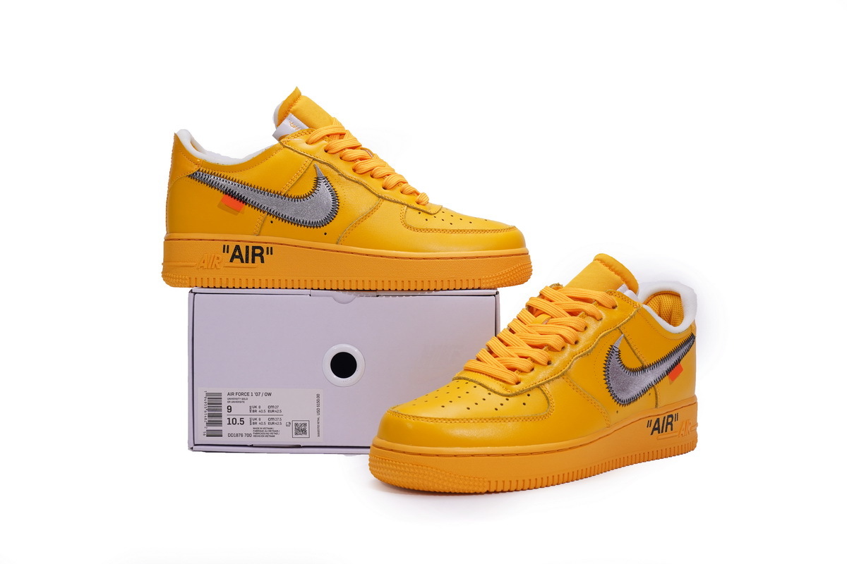 Nike Air Force 1 Low Off-White ICA University Gold DD1876-700