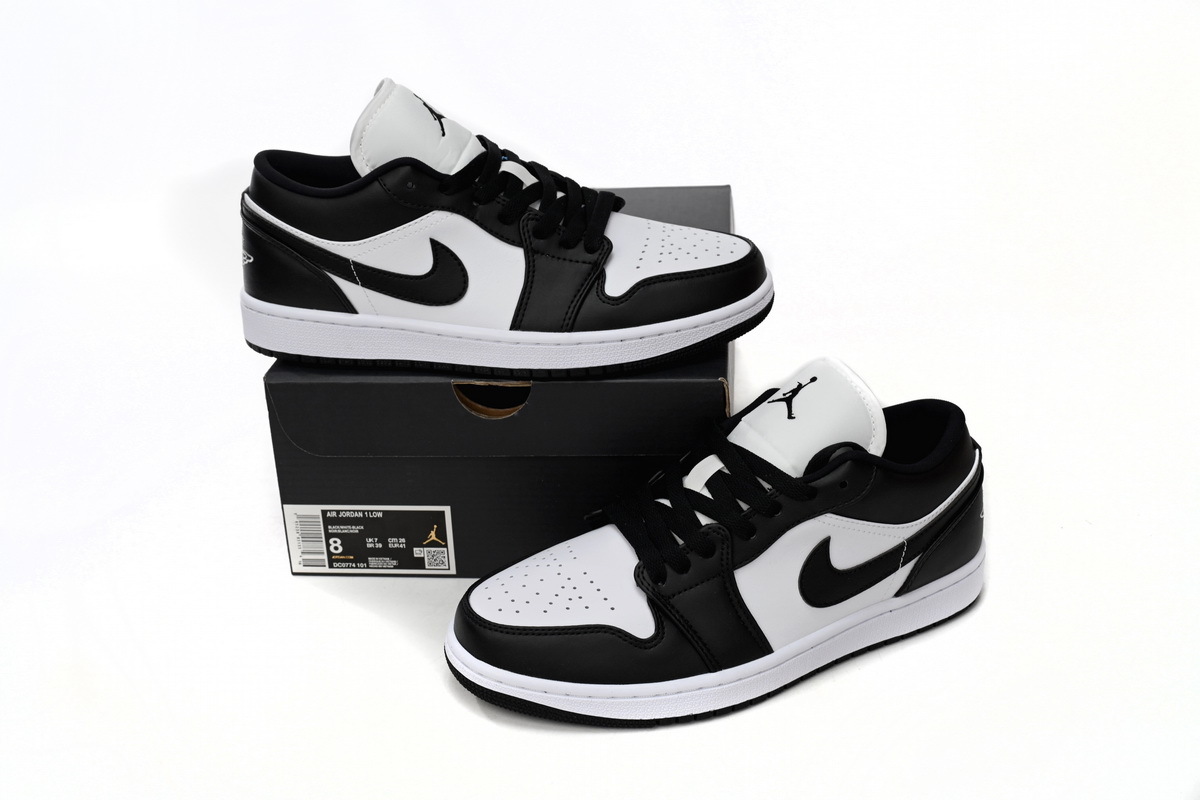 Air Jordan 1 Low Black And White DC0774-101
