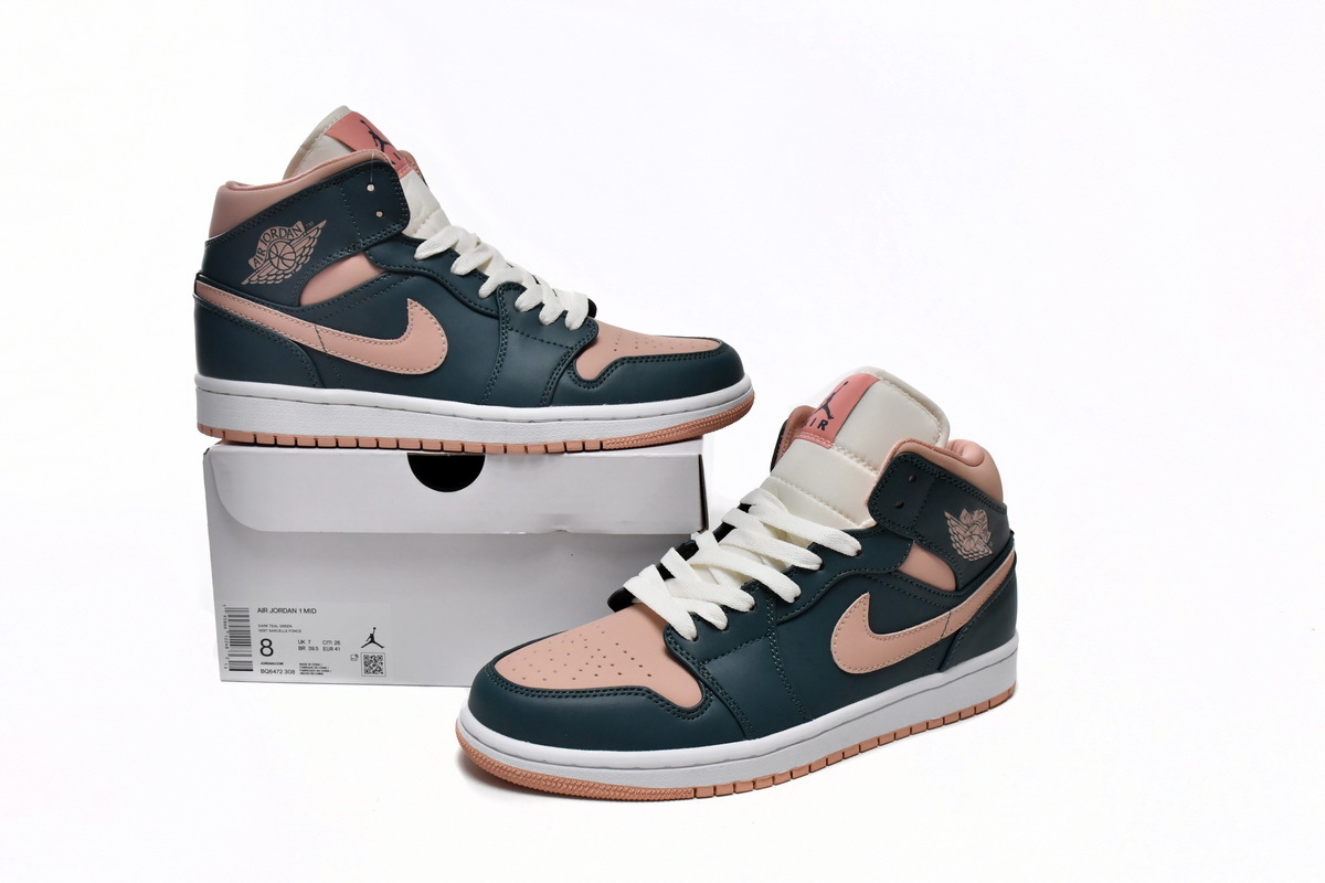 Air Jordan 1 Mid Dark Teal Green BQ6472-308