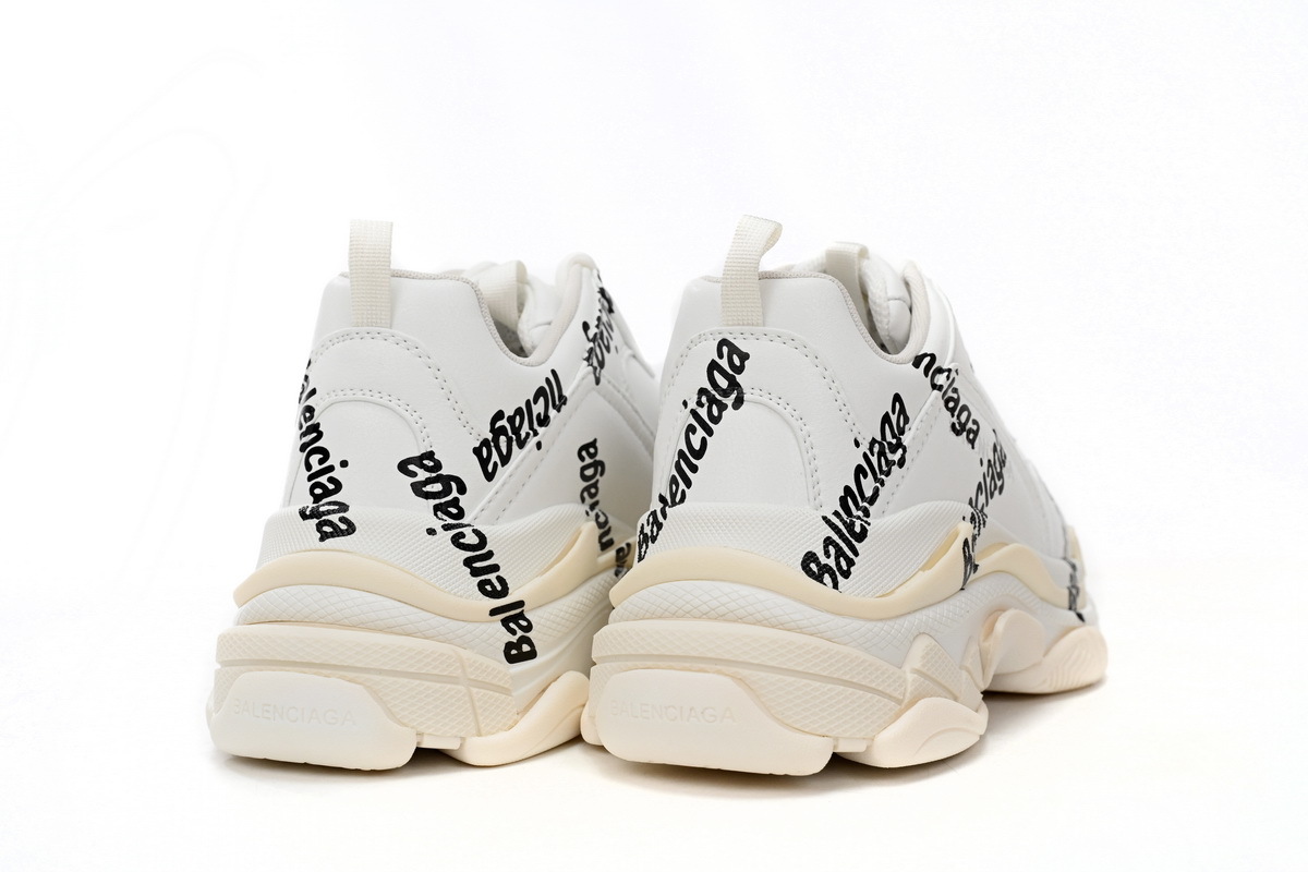 Balenciaga Triple S Allover Logo White 524039 W2FAB 9010