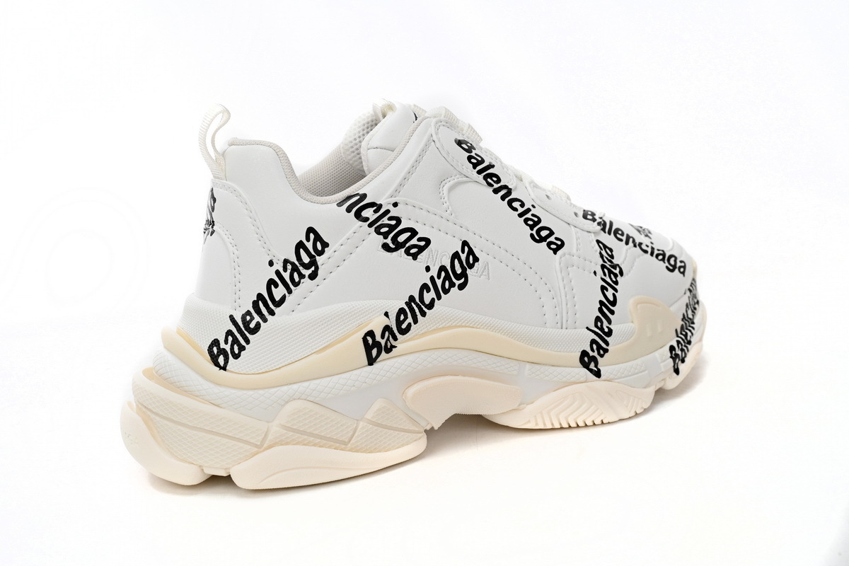 Balenciaga Triple S Allover Logo White 524039 W2FAB 9010