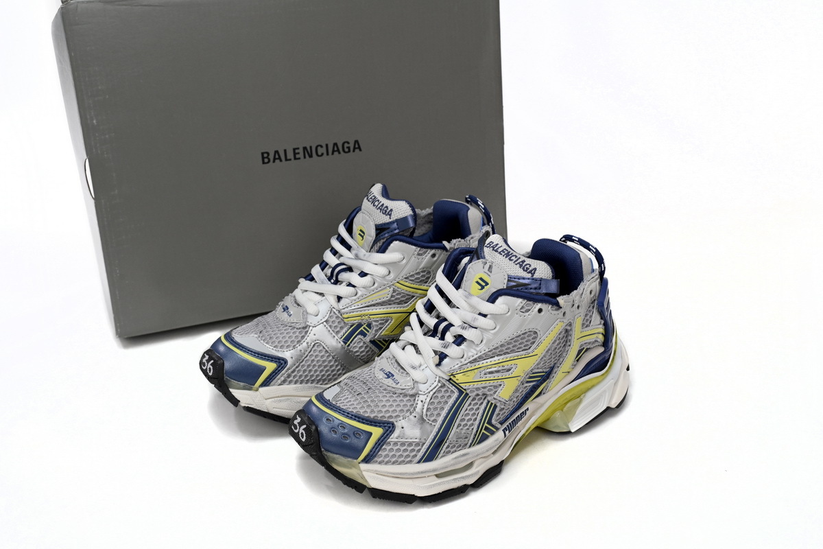 Balenciaga Runner Bai Huang Lan 677402 W3RB5 9174