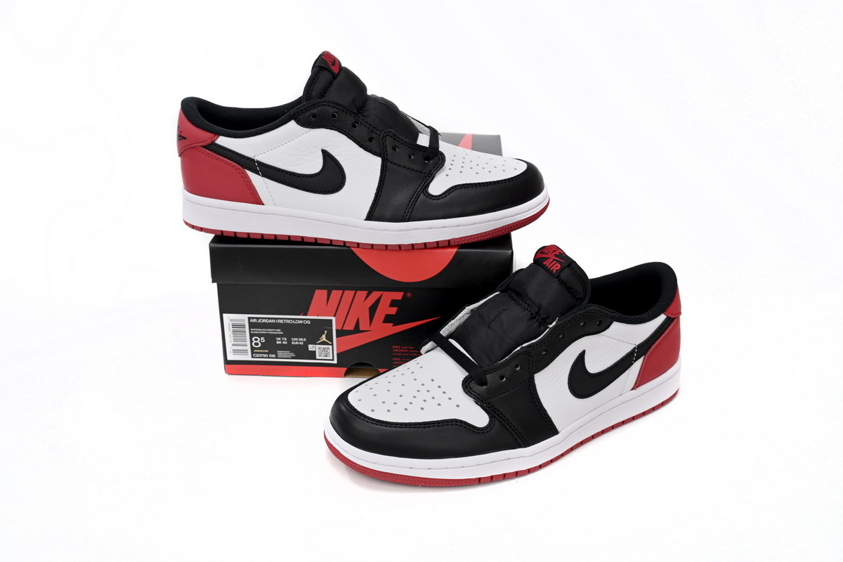 Jordan 1 Retro Low OG Black Toe CZ0790-106