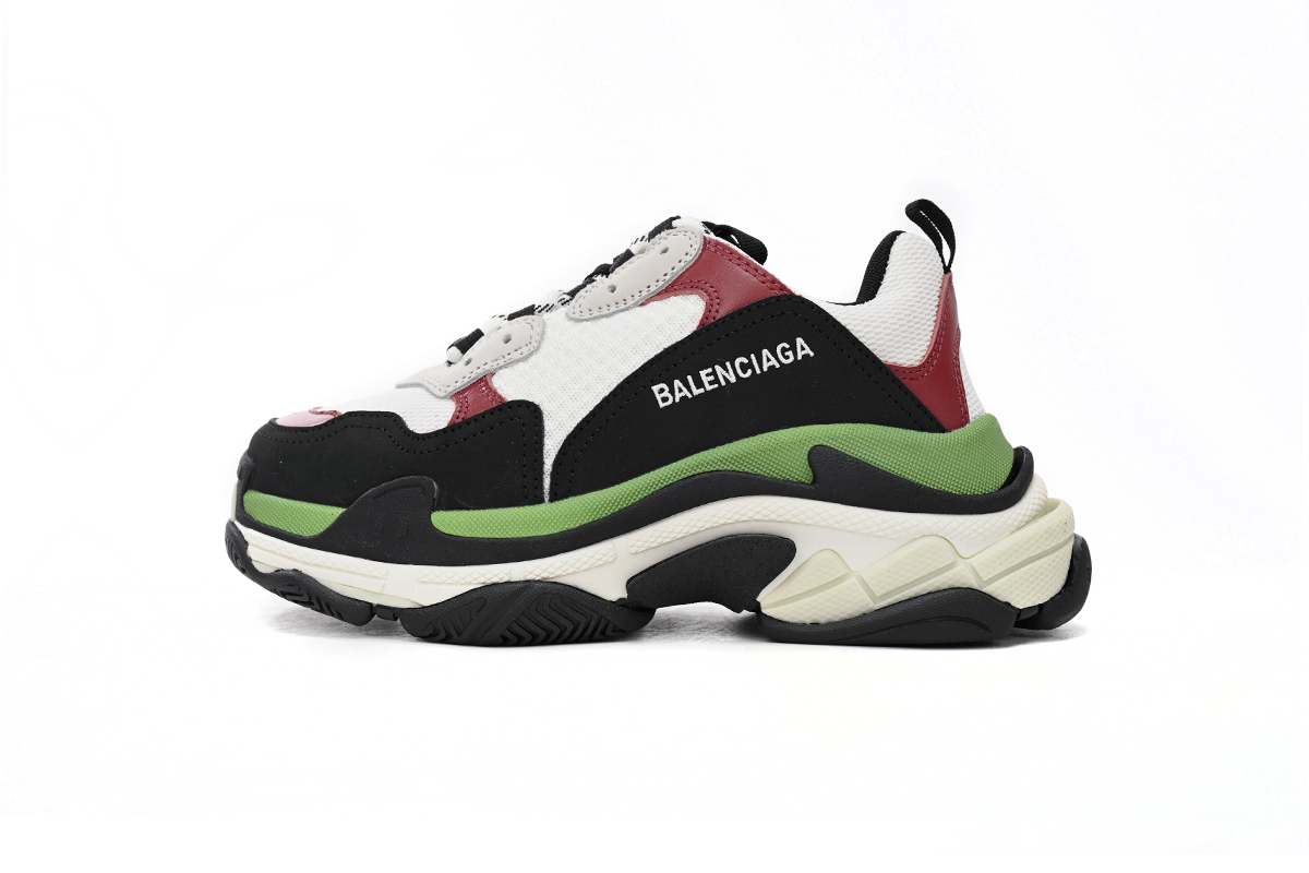 Balenciaga Triple White red and Green 524039 W090H 7078