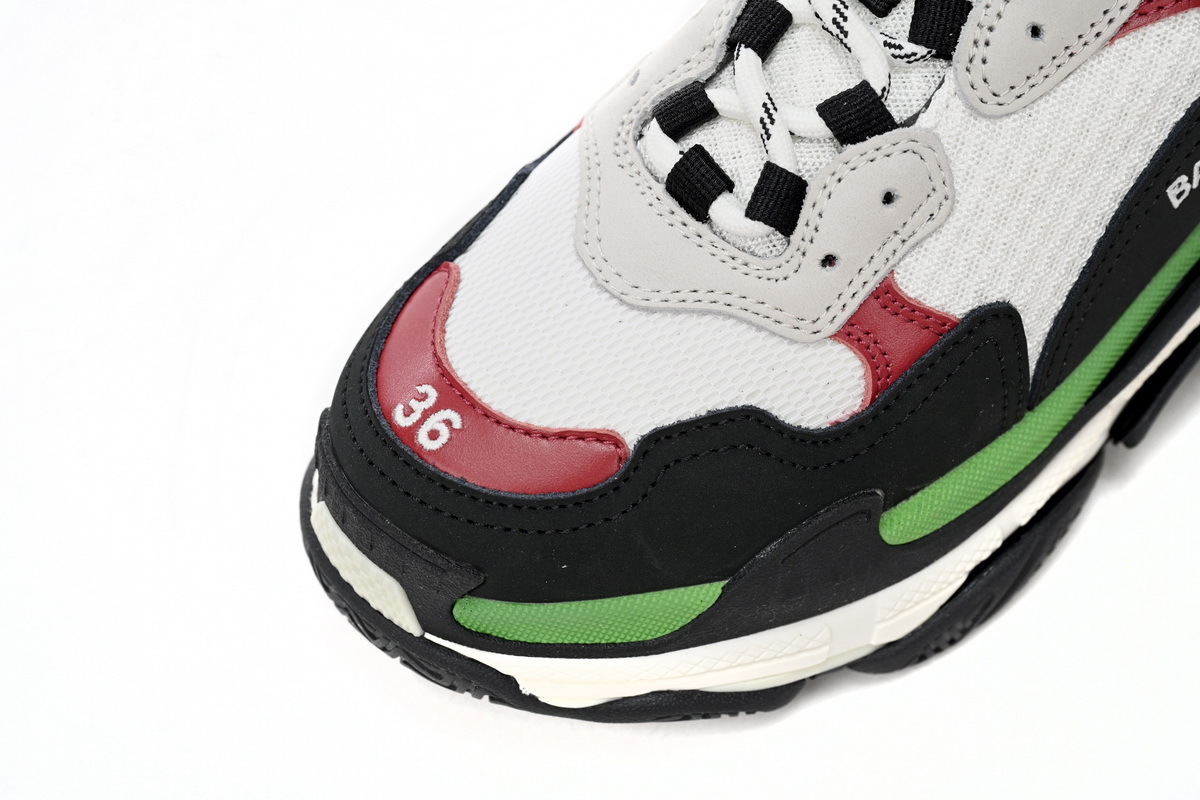 Balenciaga Triple White red and Green 524039 W090H 7078
