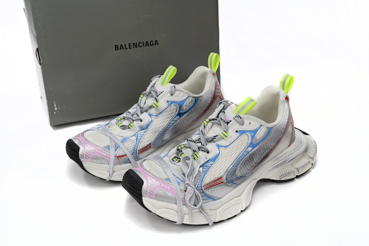 Balenciaga 3XL Sneaker Worn-Out - White Blue Red  734734W3XL5 9645
