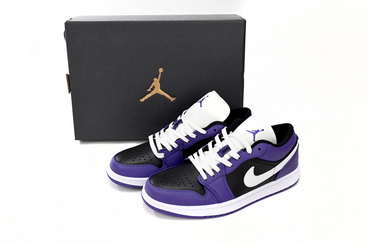 Jordan 1 Low Court Purple Black 553558-501