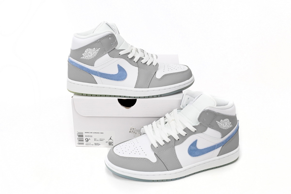 Jordan 1 Mid Wolf Grey Aluminum BQ6472-105