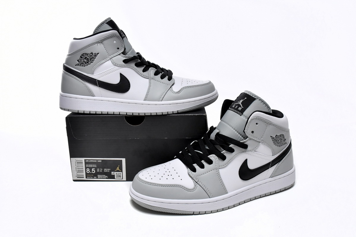 Air Jordan 1 Mid Light Smoke Grey 554724-092