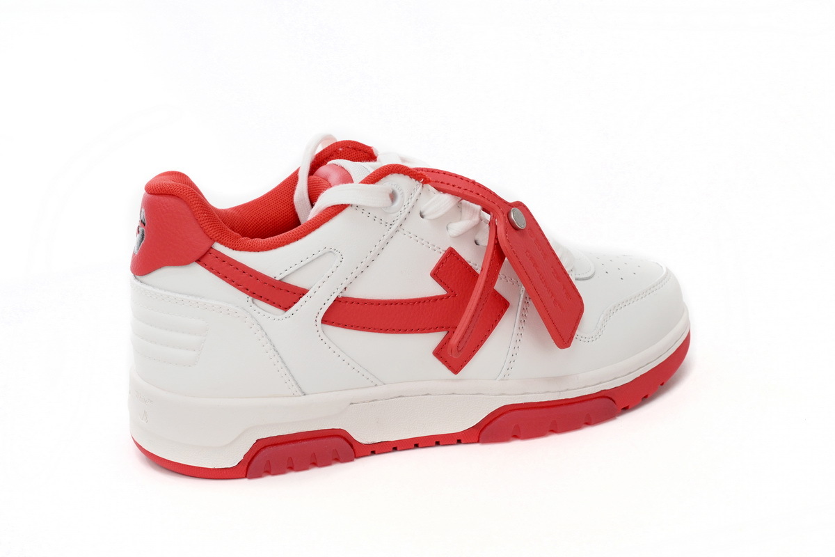 OFF-WHITE Out Of Office OOO Low Tops White Red OMIA189 C99LEA00 10125