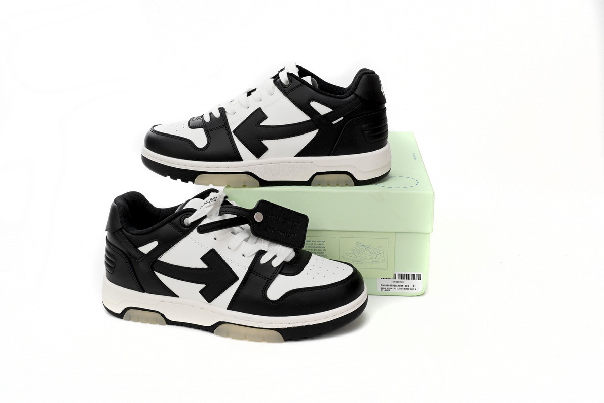 OFF-WHITE Out Of Office OOO Low Tops White Black White OMIA189 C99LEA00 11004