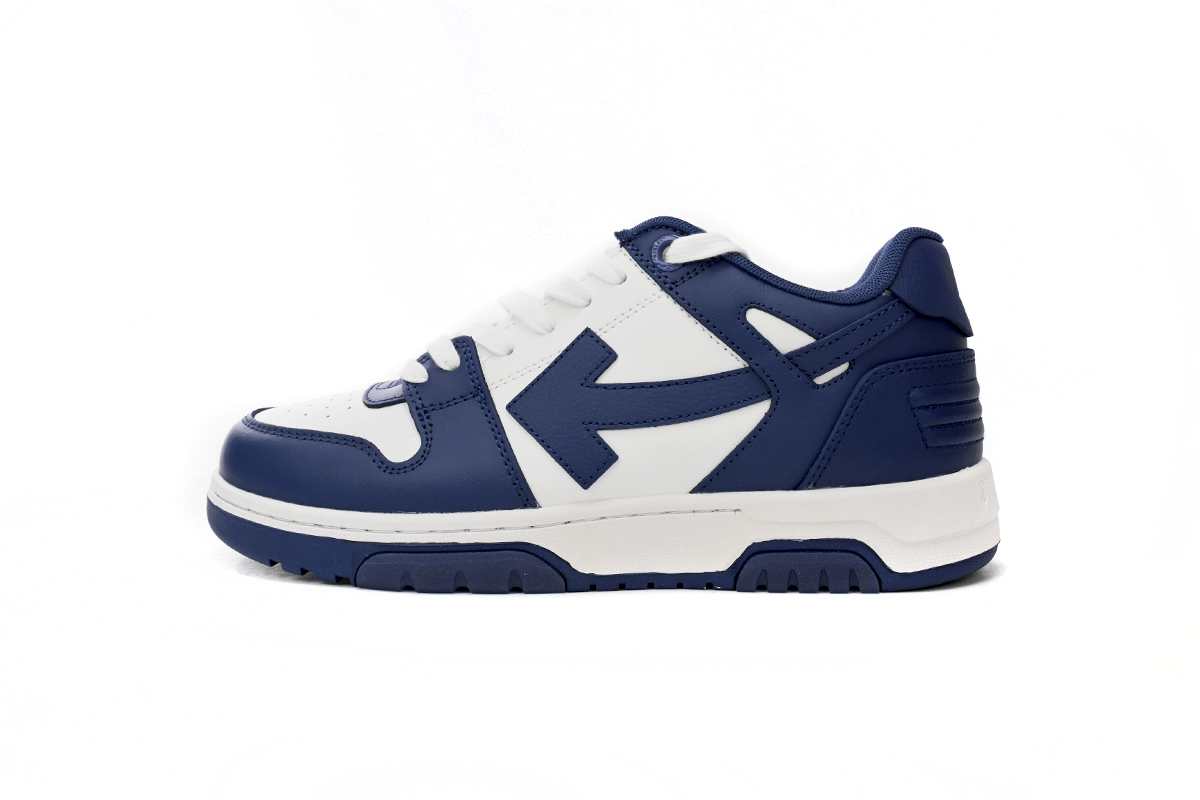 OFF-WHITE Out Of Office OOO Low Tops White Royal Blue OMIA189 C99LEA00 10142