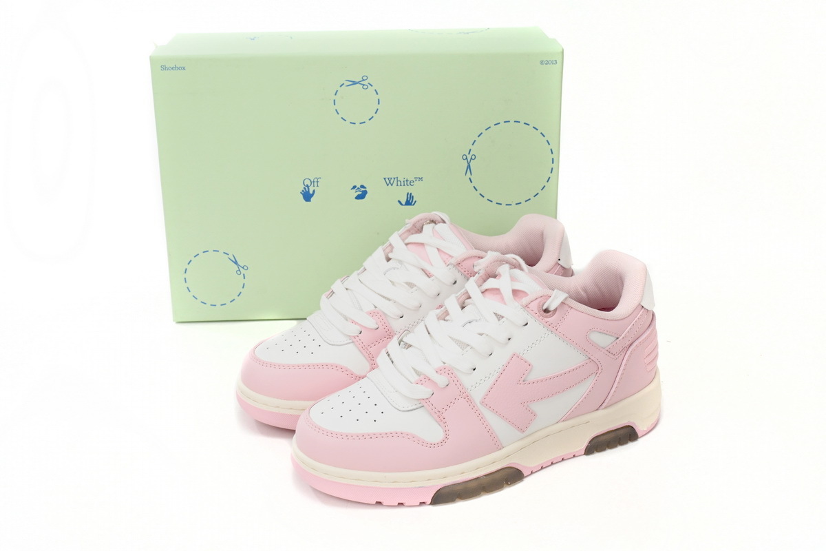 OFF-WHITE Out Of Office OOO Low Tops White Pink OMIA189 C99LEA00 13001
