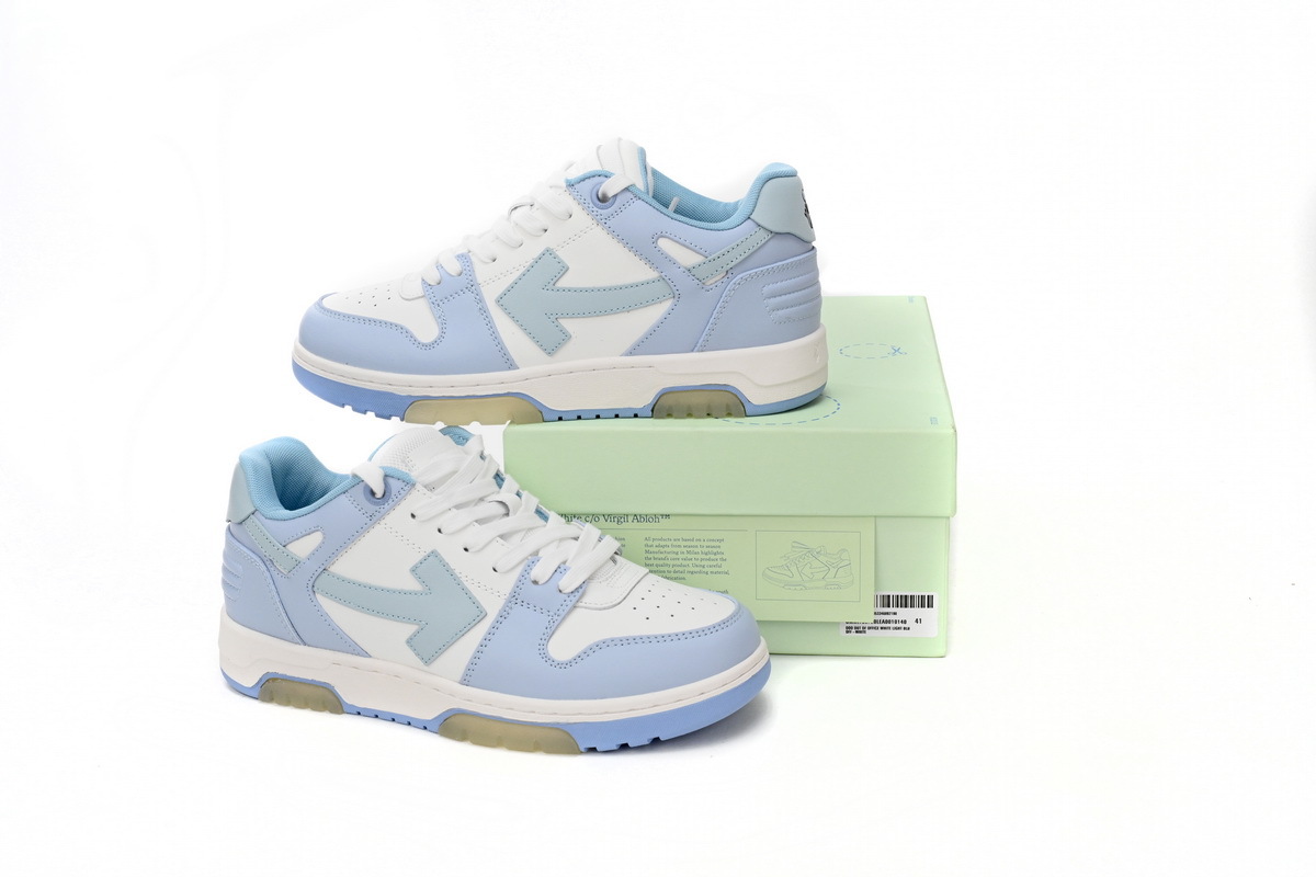OFF-WHITE Out Of Office OOO Low Tops Blue Purple White OMIA189 C99LEA00 10140