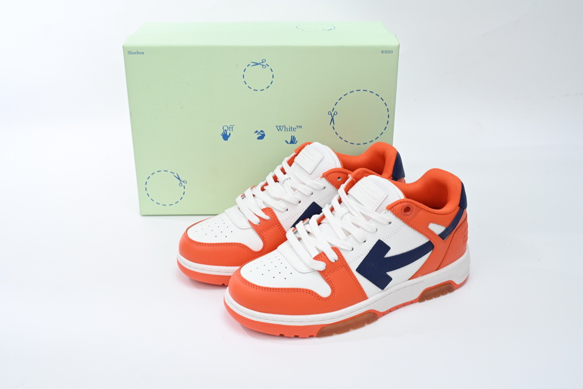 OFF-WHITE Out Of Office OOO Low Tops White Orange OIMA18 9F21LEA00 22045